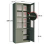 Hanah Home Lisa 1600-135 Armario Multiusos Verde